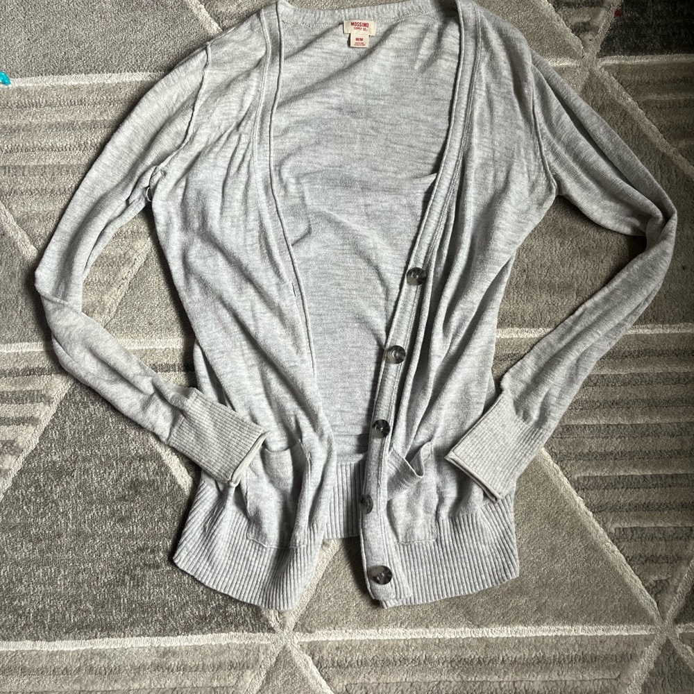 Mossimo Supply Co. Gray Cardigan Sweater